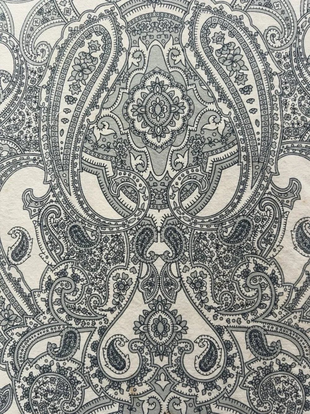 IKEA Jattevallmo Pillowcase Blue White Paisley Standard 100% Cotton Bedding